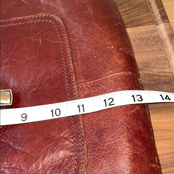 Vintage Crossbody Bag Leather Messenger  Zip Close Adjustable Strap Saddle Bag - Picture 15 of 16